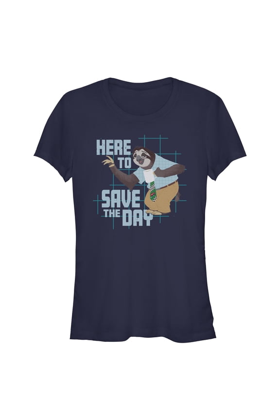 Juniors Zootopia 2 Flash Slothmore Here To Save the Day T Shirt
