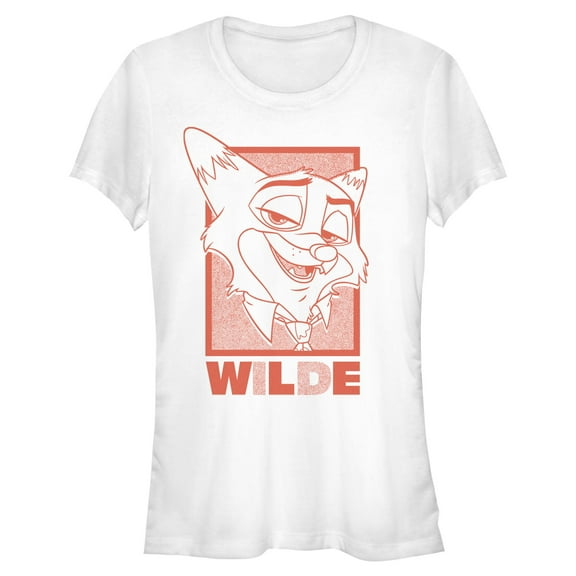 Juniors Zootopia 2 Nick Wilde Classic Orange Portrait T Shirt