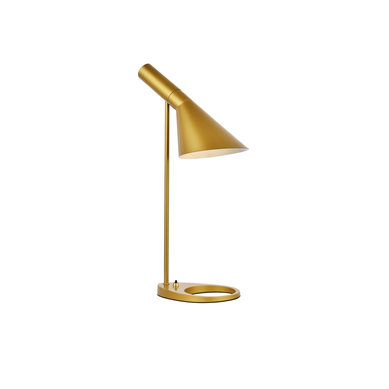 Juniper Brass Adjustable Iron Table Lamp with Cone Shade