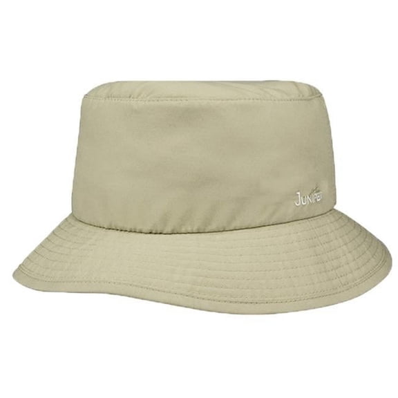 Juniper Covert Bucket Hat: UV Packable Khaki M/L - Stylish Sun Protection for Outdoor Adventures