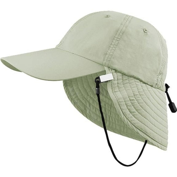 Sun-Protective Juniper Port Cap UV Bucket Hat with Flap in Olive - One Size Fits All