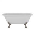 thumbnail image 1 of Juniper 60 Inch Acrylic Double Ended Clawfoot Tub - No Faucet Drillings - Lion Paw Feet, 1 of 2