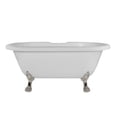 thumbnail image 1 of Juniper 60 Inch Acrylic Double Ended Clawfoot Tub - Rim Faucet Drillings - Lion Paw Feet, 1 of 2