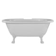 thumbnail image 1 of Juniper 60 Inch Acrylic Double Ended Clawfoot Tub - Rim Faucet Drillings - Lion Paw Feet, 1 of 2
