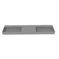 thumbnail image 1 of Juniper 84" Stone Wall-Mounted Bathroom Sink in Matte Gray, 1 of 6