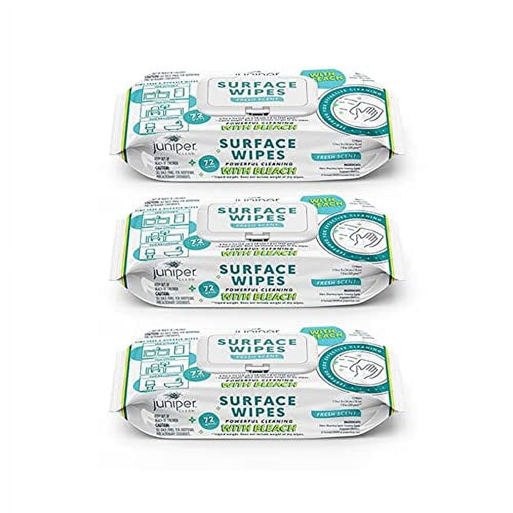 Juniper CLEAN 3 Pack Surface Cleaning Wipes with Bleach, AllPurpose Cleaner for Bathroom