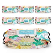 Juniper CLEAN 6 Packs Surface Cleaning Wipes Bleach Free, Thick & Large Dispose, All-Purpose Cleaner for Bathroom, Kitchen, Office, 100 Count Soft Flow, Biodegradable, No Scent
