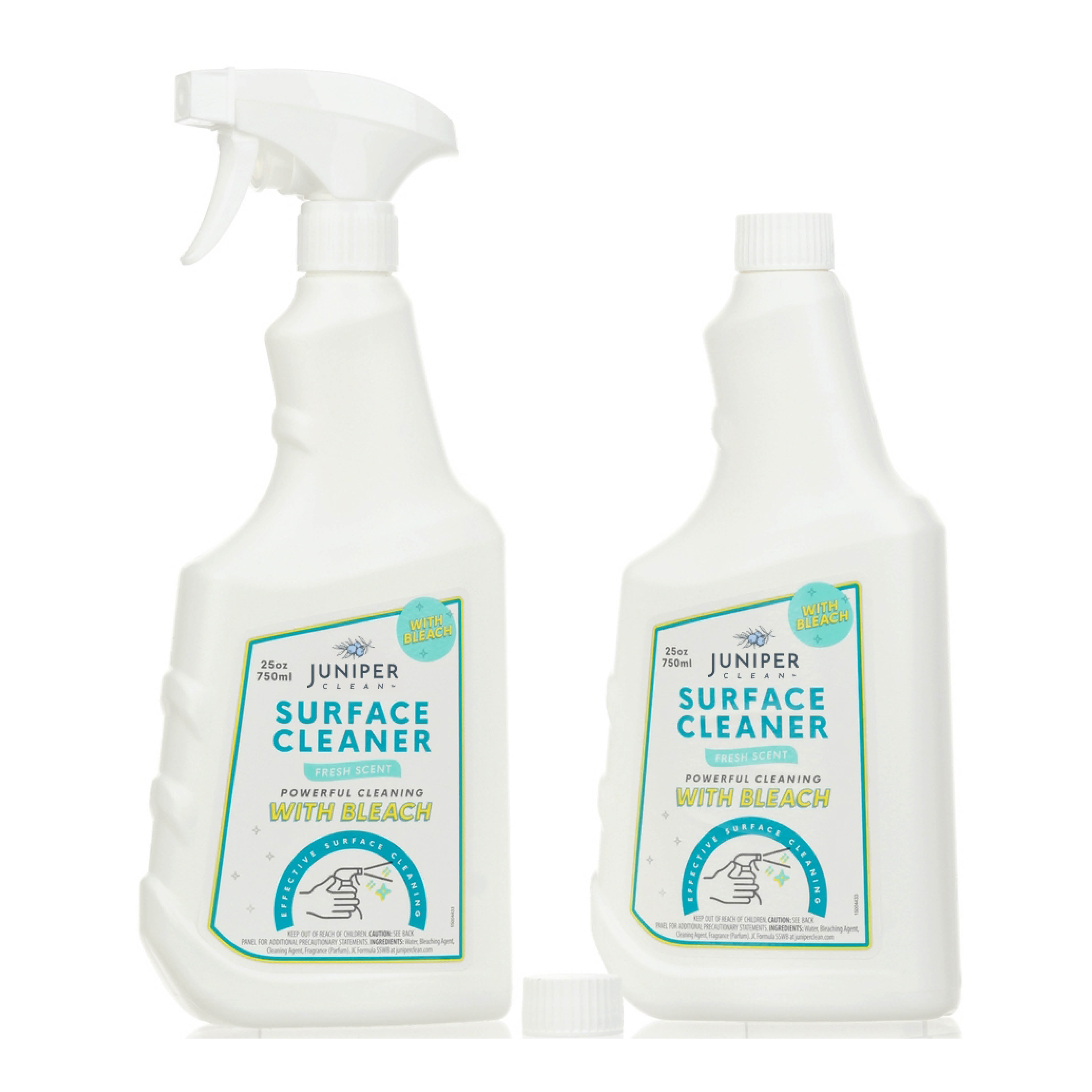 Juniper CLEAN Surface Cleaner with Bleach, 25 Fl. Oz. (Pack of 2