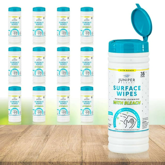 Juniper Clean Surface Cleaning Wipes With BLEACH, AllPurpose Cleaner I
