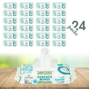 Juniper Clean Surface Cleaning Wipes With BLEACH, All-Purpose Cleaner I 72 sheets I 24 Pack