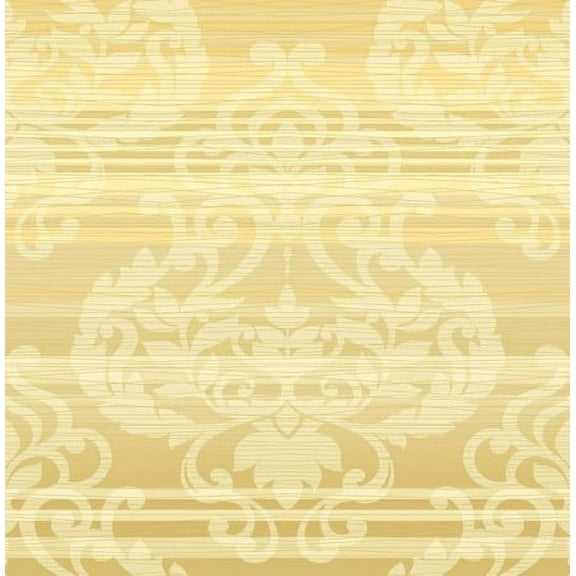 Juniper Damask Wallpaper Bolt- Buttercup