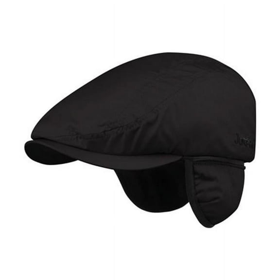 Juniper J3608 Ivy Cap With Folded Ear Flap, Black - Small & Medium