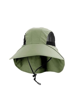 Juniper J7003 Large Bill Flap Cap With Mesh Side Panels - Olive