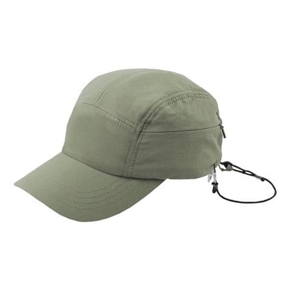 Juniper J7218 Outdoor Taslon Baseball Cap With Zipper Pocket, Olive
