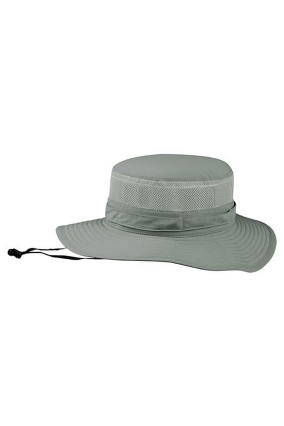 J7231 Taslon UV Bucket Hat With Mesh Crown, Gull - Medium & Large