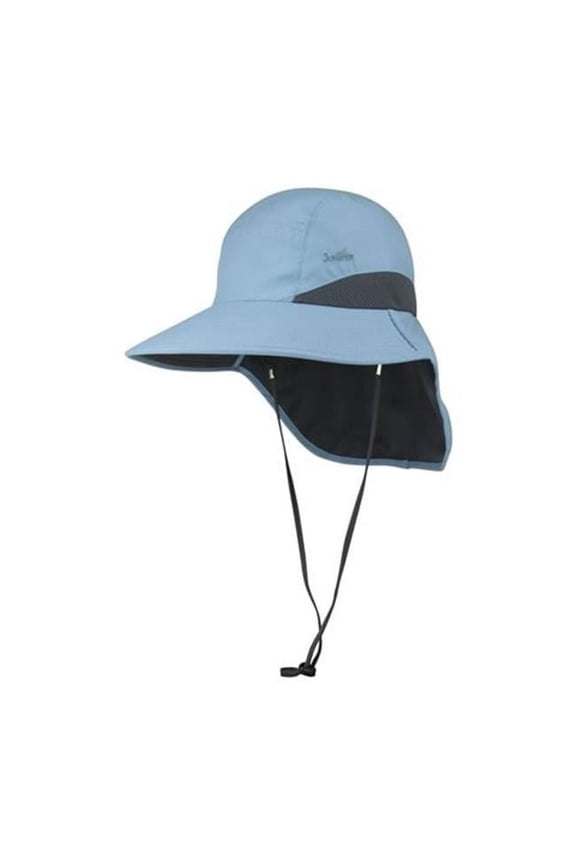 J7249 Womens Microfiber UV Large Bill Cap, Smokey Blue