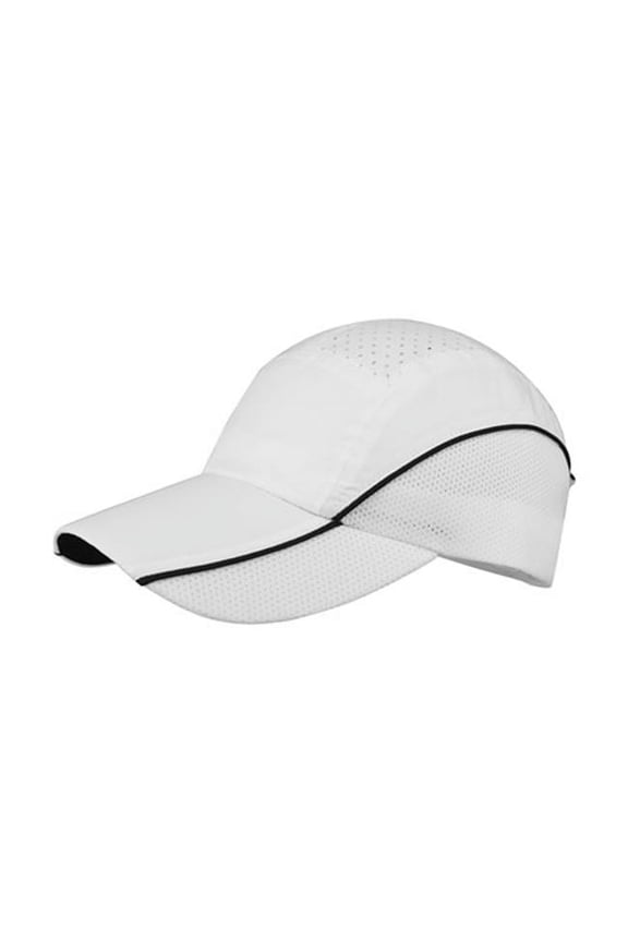 J7253 Mini-Ripstop Performance Cap - White & Black