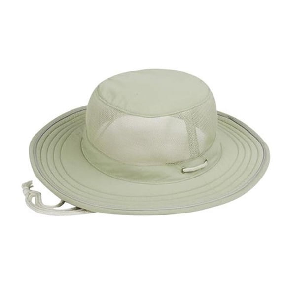 Juniper J7918 Taslon UV Bucket Hat With Foam Brim - Khaki - Medium