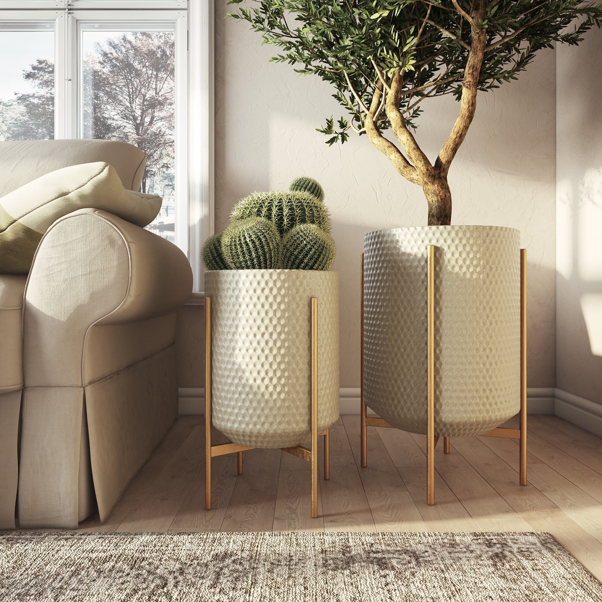 Juniper Large Modern Planters (Set of 2)