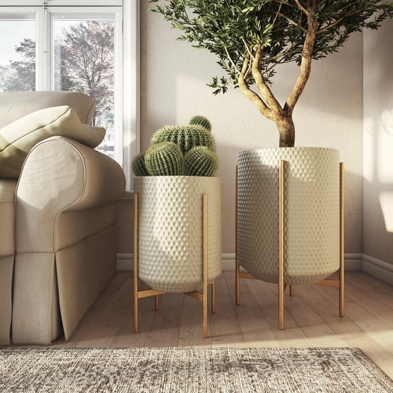 Juniper Large Modern Planters (Set of 2)