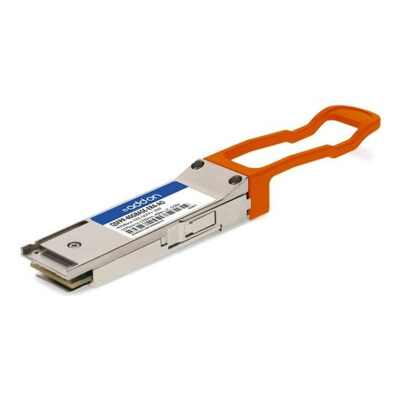 AddOn - QSFP+ transceiver module (equivalent to: Juniper QSFPP-40GBASE-ER4) - 40GbE - 40GBase-ER4 - LC single-mode - up to 24.9 miles - 1270-1330 nm - TAA Compliant