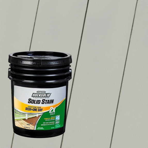 Juniper, Rust-Oleum RockSolid 2X Solid Exterior Wood Deck Stain-319821T, 5 Gallon