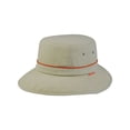 thumbnail image 1 of Juniper Taslon UV Bucket Cap with Orange Piping, Khaki, 1 of 1