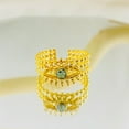 thumbnail image 1 of Juniper Treasures 18K Gold Plated Stainless Steel Beads Enamel Evil Eye Ring JOJO, 1 of 16
