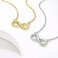 thumbnail image 1 of Juniper Treasures 18K Yellow Gold Plated Stainless Steel INFINITY Necklace, 1 of 3