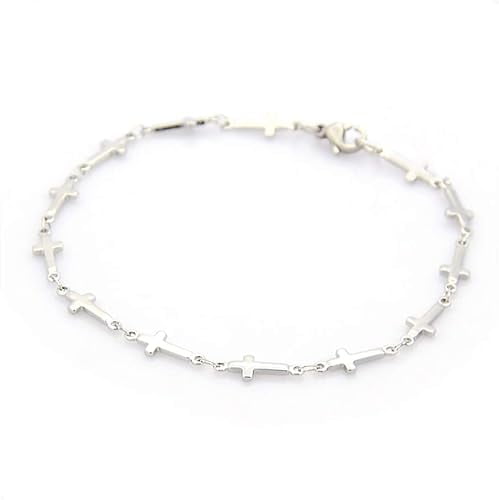18K Gold Plated Heart Ball Link Chain Anklet Bracelet - Adjustable Stainless Steel Lobster Clasp