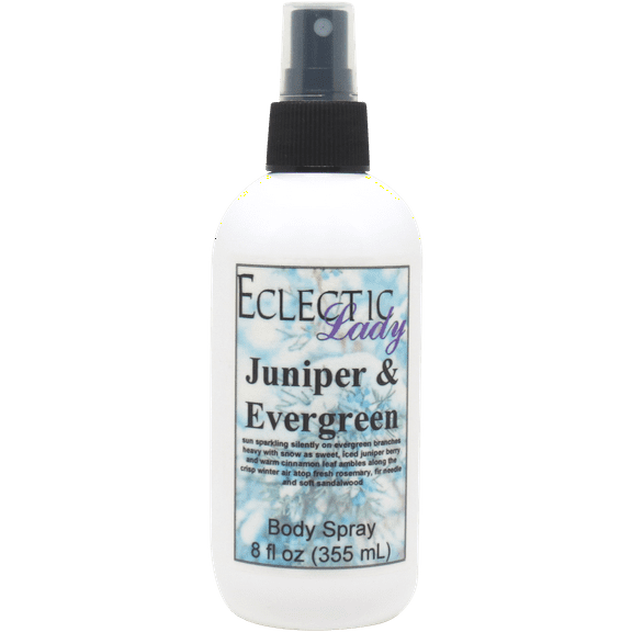Juniper and Evergreen Body Spray, Eclectic Lady, Hydrating Mist, Unisex, 16 oz