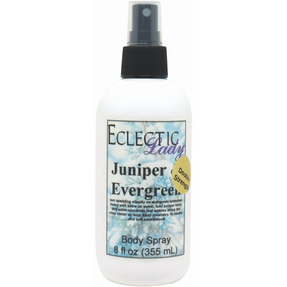 Juniper and Evergreen Body Spray, Eclectic Lady, Hydrating Mist, Unisex (Double Strength), 8 oz