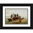 thumbnail image 1 of Junius Brutus Stearns 24x18 Black Ornate Framed Double Matted Museum Art Print Titled: A Fishing Party off Long Island (1860), 1 of 5