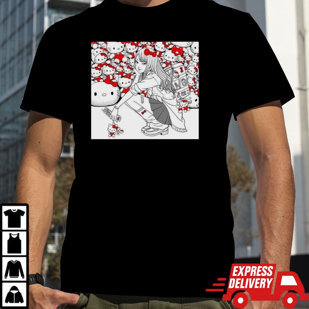 Junji Ito Tomie x Hello Kitty Collab Visual Merchandise T-Shirt ...