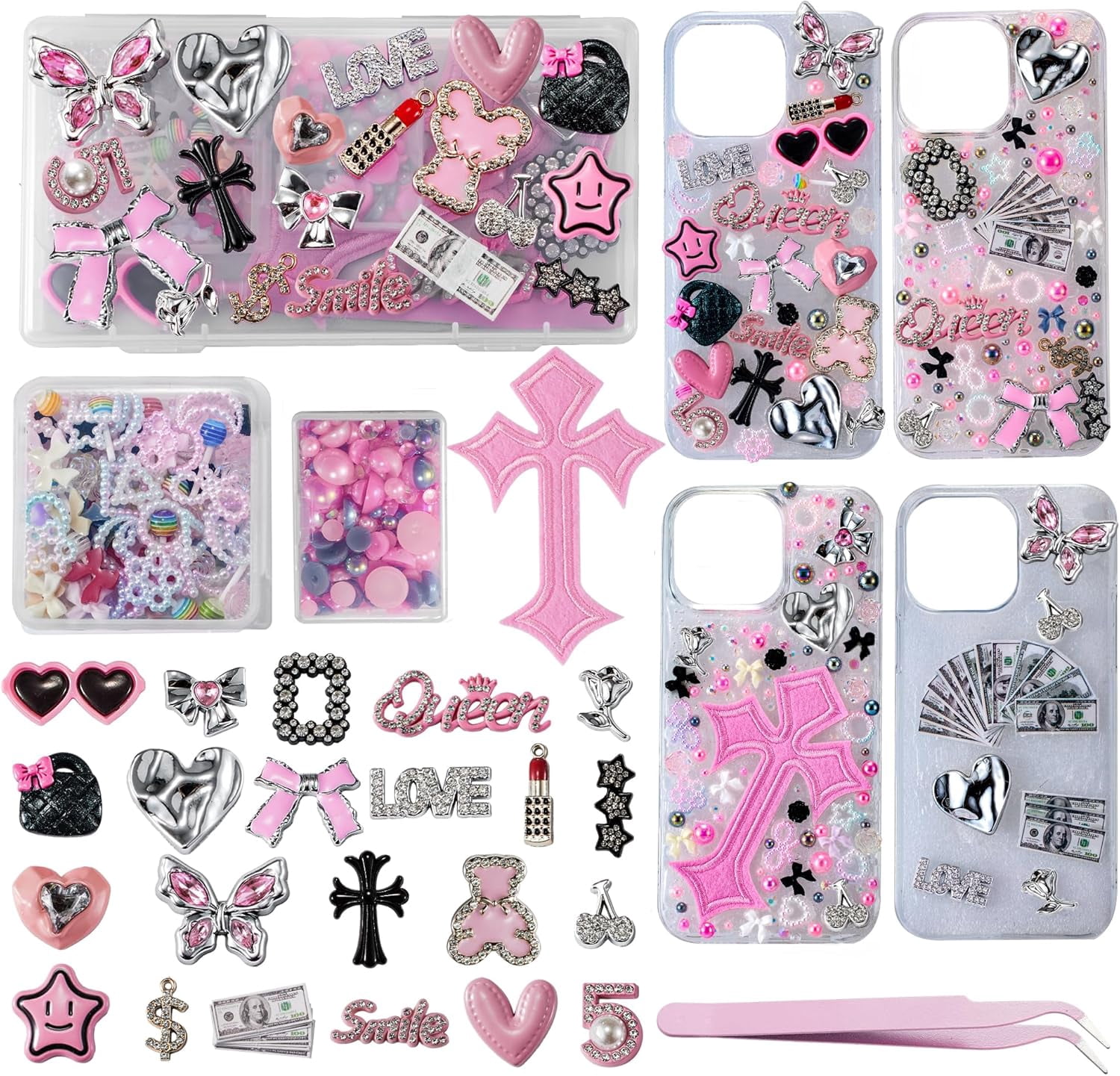 Junk Case Charms Kit, Junk Phone Case with Big Charms, Nail Bow Pearl Flatback Resin Charm for DIY Crafts - Walmart.com Junk Case Charms Kit, Junk Phone Case with Big Charms, Nail Bow Pearl Flatback Resin Charm for DIY Crafts - Walmart.com