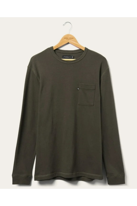 Men's Porter Long Sleeve Crew Neck Tee, Vintage Black, Medium