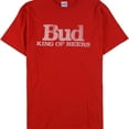 thumbnail image 1 of Junk Food Mens Bud King Of Beers Graphic T-Shirt, Red, Small, 1 of 2