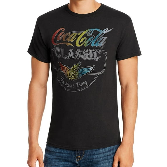 Junk Food Mens Coca Cola Graphic T-Shirt, Black, Small