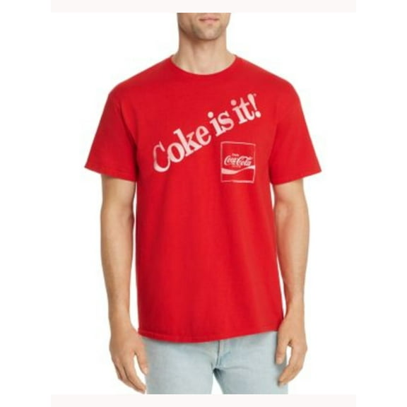 Junk Food Mens Coke Is It Graphic T-Shirt, Red, Small