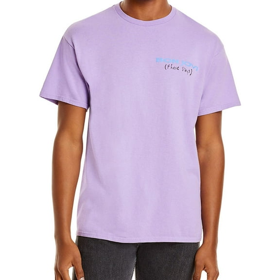 Junk Food Mens European Tour Graphic T-Shirt, Purple, Large