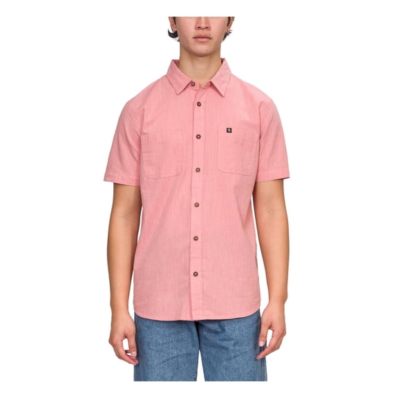 Junk Food Mens Hughes Cotton Short Sleeves Button-Down Shirt