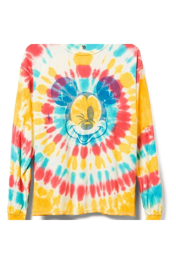 Junk Food Mens Mickey Stars Graphic T-Shirt, Multicoloured, Large