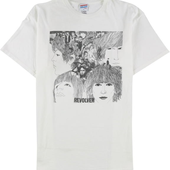 Junk Food Mens Revolver Graphic T-Shirt, White, Small