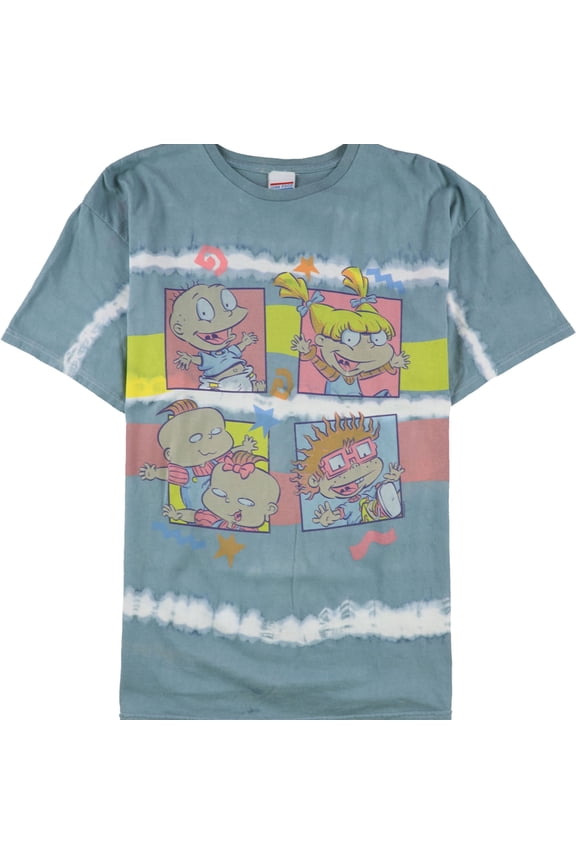 Junk Food Mens Rugrats Tie Dye Graphic T-Shirt, Multicoloured, X-Small