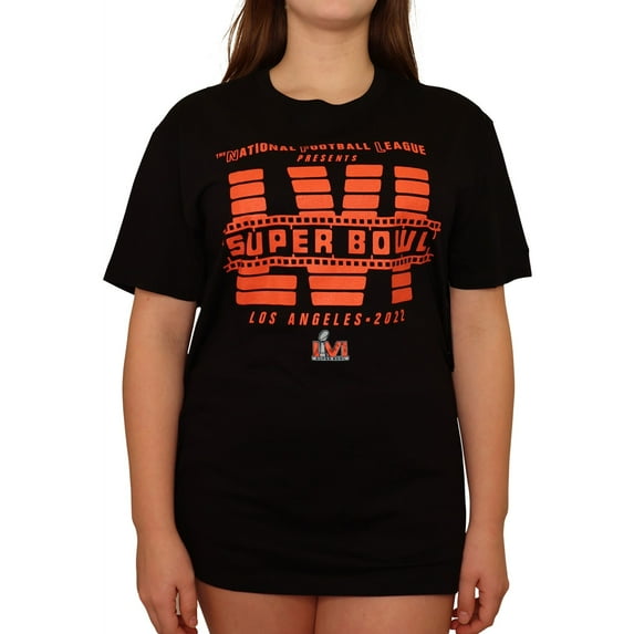 Junk Food Mens Super Bowl LVI Graphic T-Shirt, Black, Large