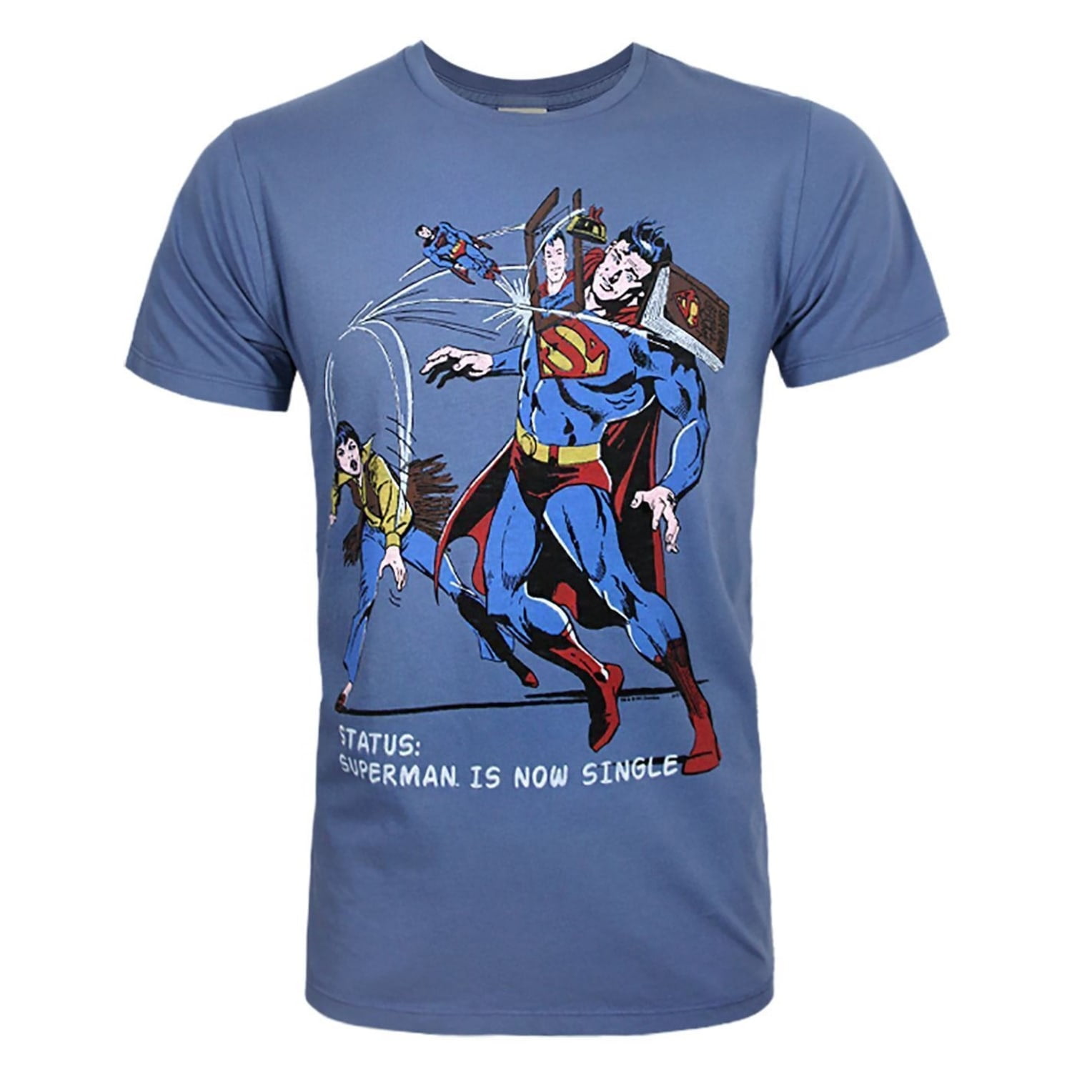 Junk Food Mens Superman Is Now Single Superman T Shirt Walmart