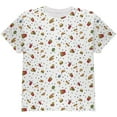 thumbnail image 1 of Junk Food Pattern All Over Youth T Shirt White YMD, 1 of 2