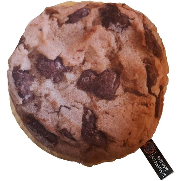 Junk Food Plush Pet Dog/Puppy Fetch and Play Toy Crinkle Sound (Chocolate Chip Cookie)