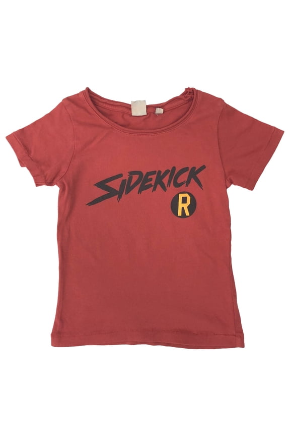 Junk Food Toddler Boys Red DC Comics Robin Side Kick T-Shirt Tee Shirt 2T