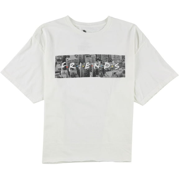 Junk Food Womens Friends Cropped Graphic T-Shirt, White, Medium